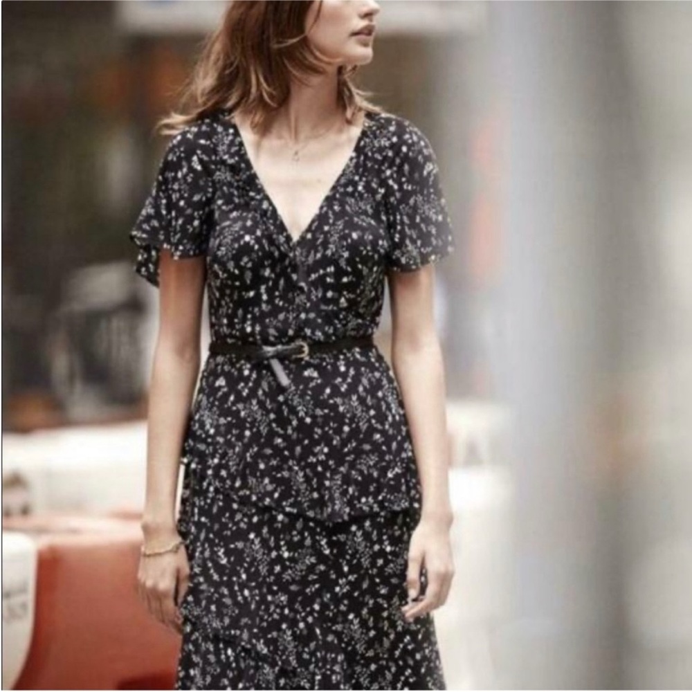 Joie Orita midi floral dress SZ 2